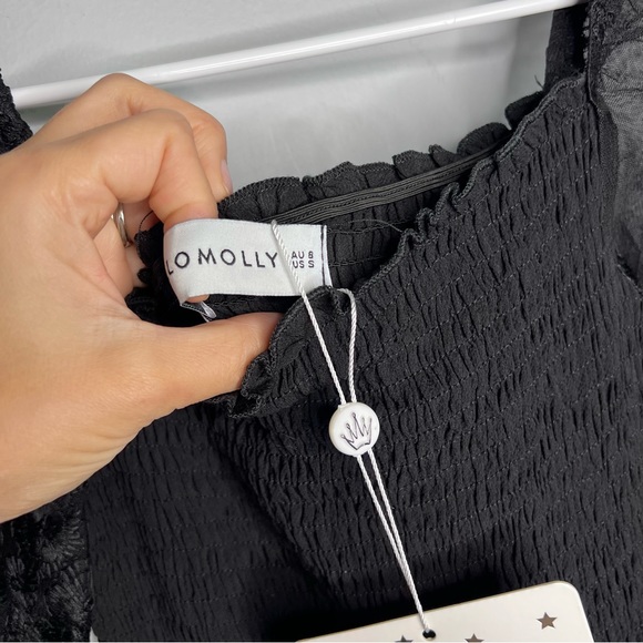 Hello Molly POUR SOME SUGAR MIDI DRESS BLACK H5 - Picture 8 of 9